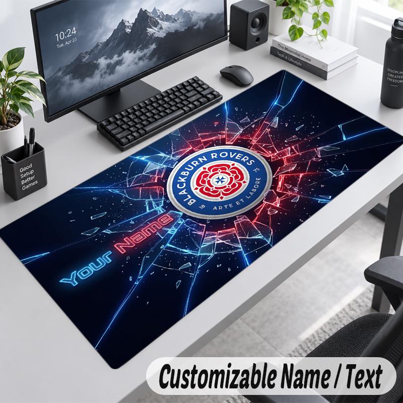 Custom Name Text Mouse Pad Bolton Wanderers FC Personalized Desk Pad For Work And Gaming