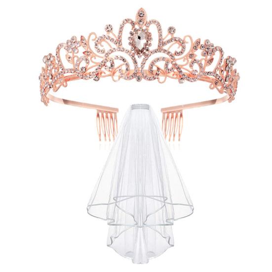Bachelorette Party Accessories Set Rhinestone Crown Bride to Be Sash Veil Bridal Shower Decoration for Bachelorette Night Party Supplies