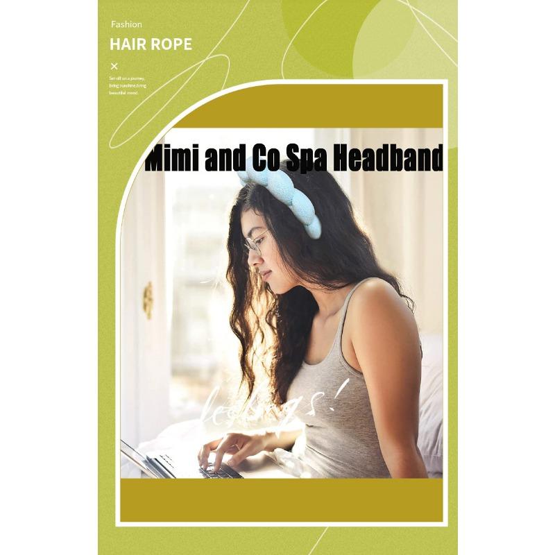 Friterte deigsnurrer Svamp Hårbånd Jenters Avanserte Håndkleklut Ansiktsvask Høyt Pannebåndsett