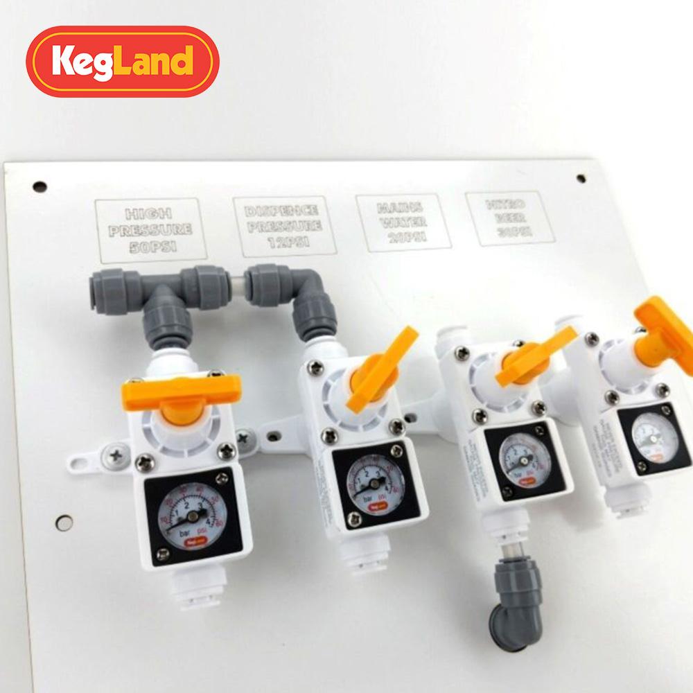 Kegland 6.35/8mm Duotight Inline Regulator 0-150/60psi Integrated Gauge Beer Accessory Home Brewing