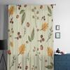Blätter Früchte Zweige Transparenter Vorhang für Schlafzimmer Tüll Voile Vorhang für Küche Wohnzimmer Dekor Fensterbehandlung