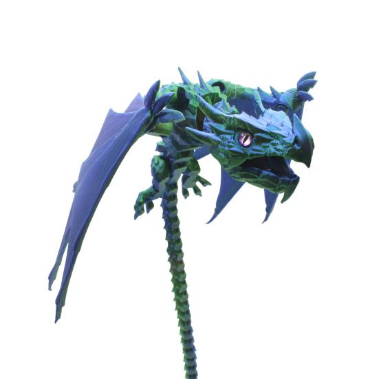 3D Printed Winged Dragon Figurine Movable Joints Flying Dragon Figure Articulated Dragon Model Fidget Toy Desktop Decoration Ornament