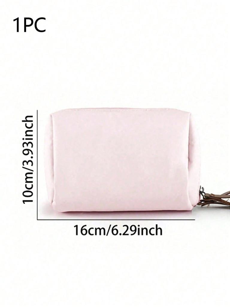1pc Compact Waterproof Cosmetic Bag For Travel,Toiletry Organizer Storage Zipper Accessories Nail Make Up Bag