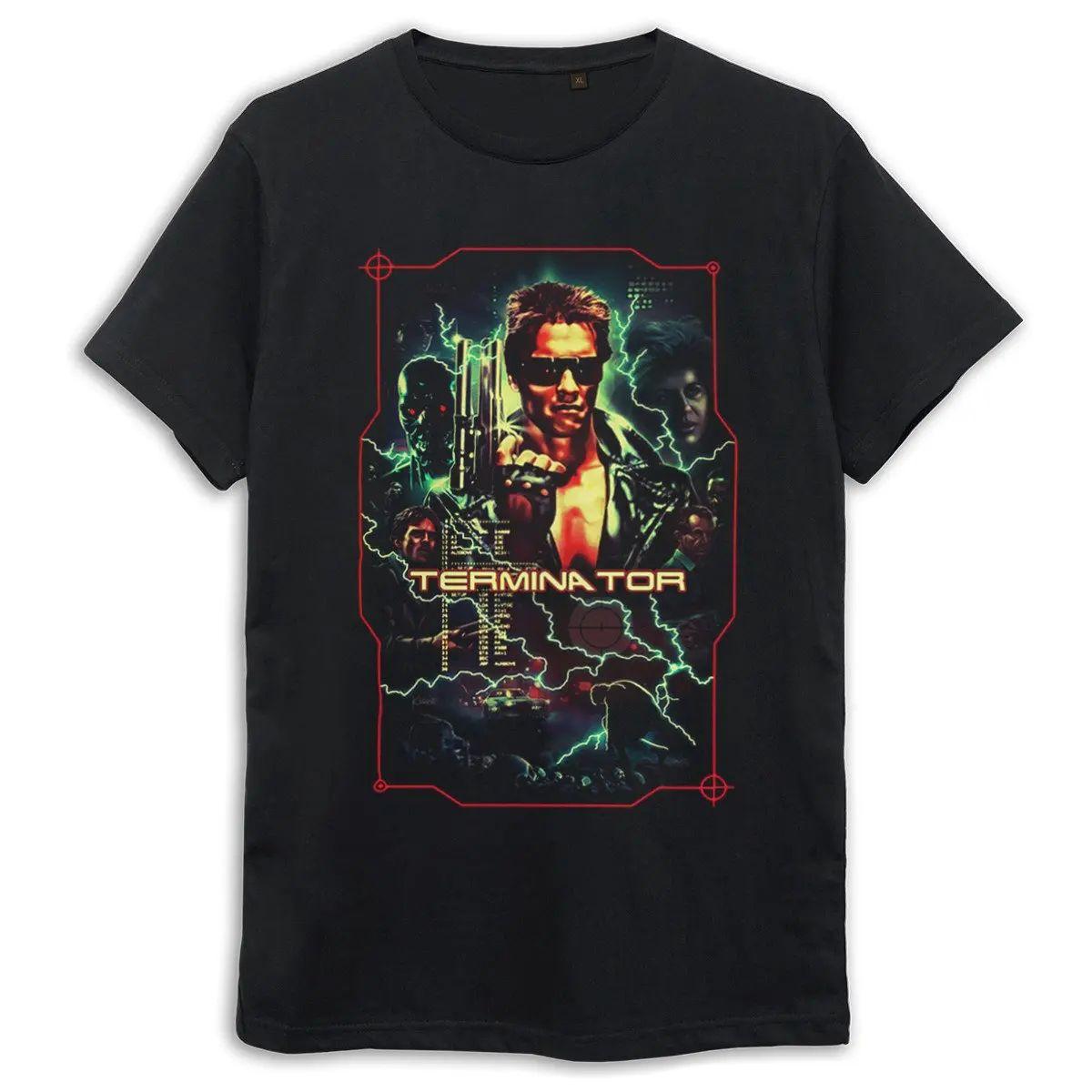 

Vintage Classic Movie Graphic Short Sleeve The Terminator 1984 Art TShirt TShirt Summer Casual Crew Neck Cotton Tee Unisex 4XL