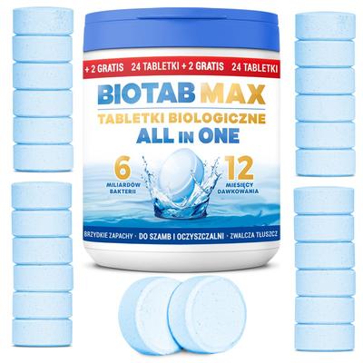 BioTab MAX All-in-One Biologische Tabletten für Kläranlagen und Klärgruben ab 24+2 Personen