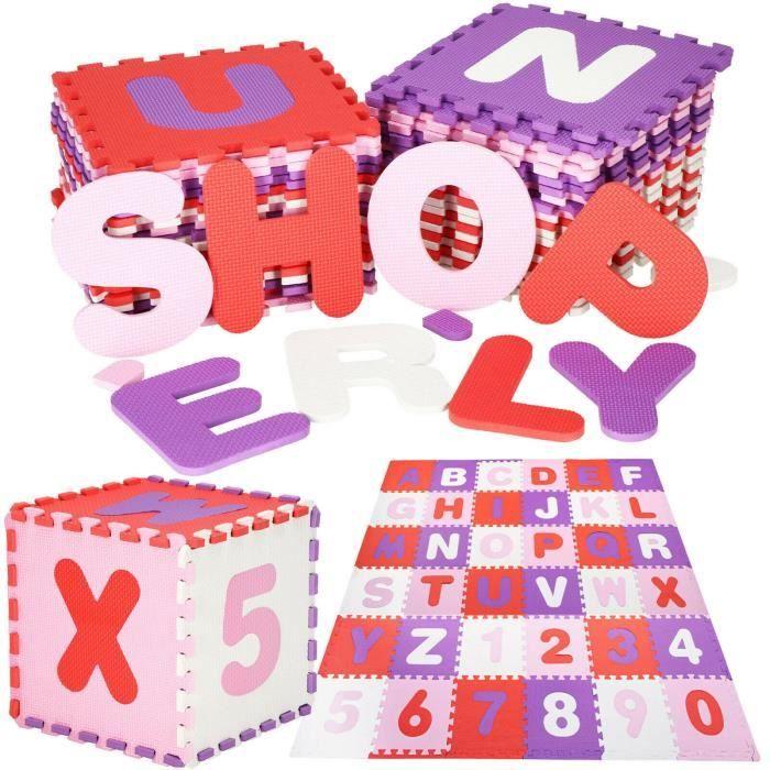 Tapis De Jeu Éducatif SPRINGOS® 36 Puzzles Lettres Colorées Pour Bébés 175x175cm En Mousse