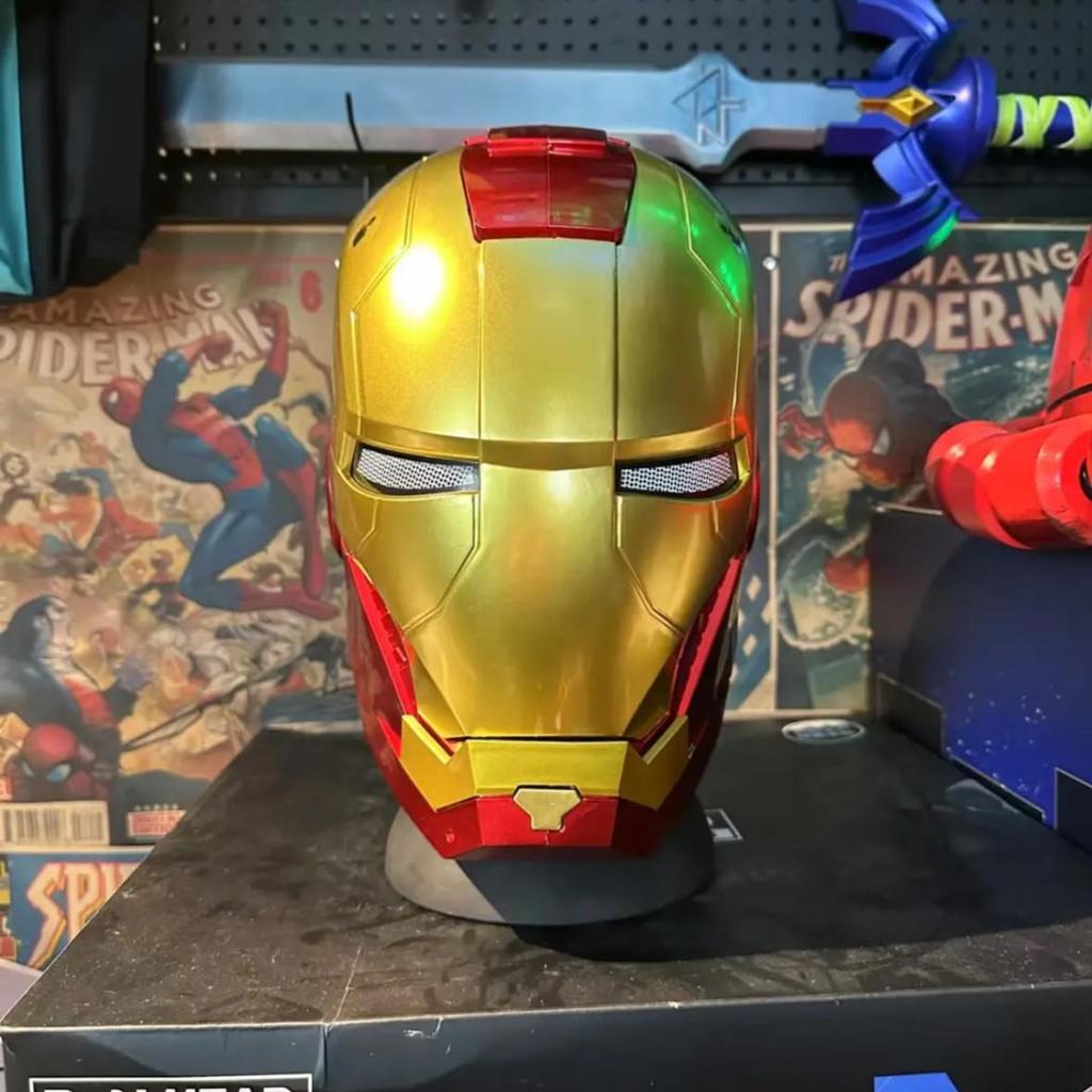 Iron Man 1:1 Wearable Jarvis Helmet - Electric Transforming Mask Toy for Kids