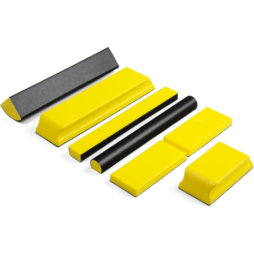 S SATC 7 PCS Hand Sanding Blocks Hook and Loop Sanding Block Auto Body Sanding Blocks for Wood Furniture Restoration Home Arts and Crafts