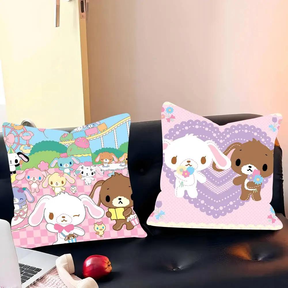 Anime S-sugarbunnies Kuddfodral Avtagbart Tvättbart Kuddfodral – Mjukt Linne för Alla Årstider