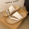 Premium bottom cool slippers women's summer outer wear 2025 new foot slippers beach cover toe flip-flops women