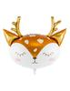 Woodland Deer Face Festive Kids Party Christmas Christmas Animal Foil, Decorations, Helium, Party,