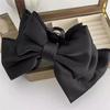 Black Bowknot Princess Hair Clip With Large Shark Clamp For Women And Daily Use