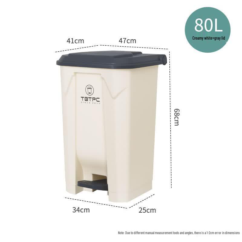 Large Outdoor Foot Pedal Trash Can with Lid