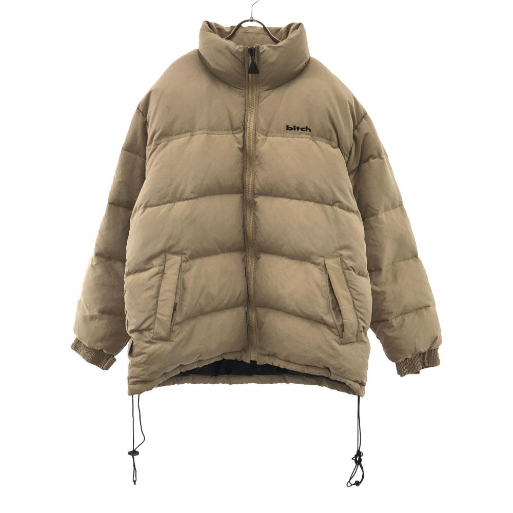 

сука Вышивка логотипа Пуховик L бежевый Мужской Б/У