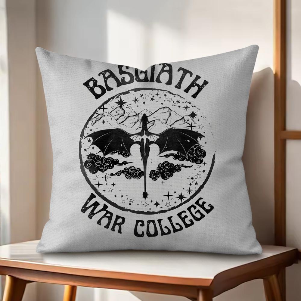 Cartoon WWingS DDragonS Cushion Cover Natural Linen Organic Fabric DoubleSided Printing Couch Pillow Covers Home Decor