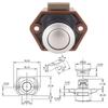 Round Flush Pull Slam for Latch Embedded Pulling Ring Lock for Travel Trailer RV