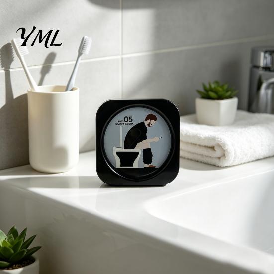 Praktischer Stressreduzierung Timer 5 Minuten Toiletten-Sanduhr, Lustige Badezimmer-Sanduhr mit kackendem Mann Küche Kurzzeit-Grafik, Visuelle Uhr