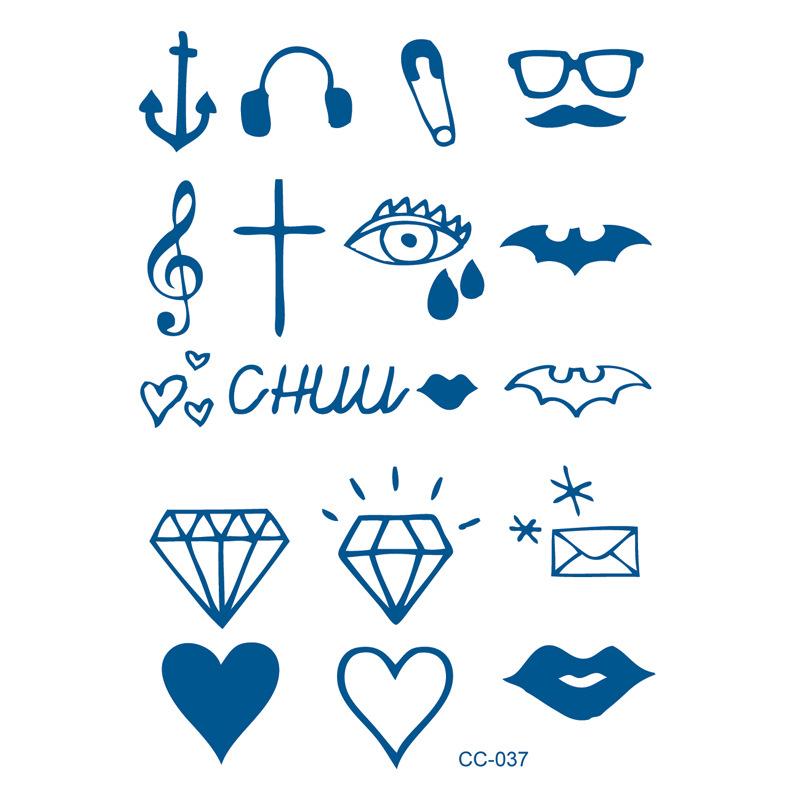 Herbal plant finger cochlear small picture juice tattoo stickers last 15 days ins wind semi-permanent