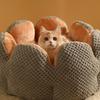 Dog Puppy Flower Bed Round Base Detachable Cushion Sofa for Small to Medium Pet Creative Pet Bed Cute Nest