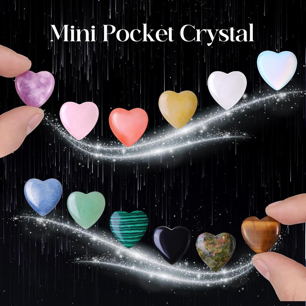 Valentine's Day Heart-Shaped Gemstone Set: Natural Crystal Stones for Gifts and Parties
