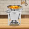 7L Single-barrel Stainless Steel Soup Warmer Pot Food Pan W/ Lid Insulated Soup Pot for Self- Environments & Daily Life