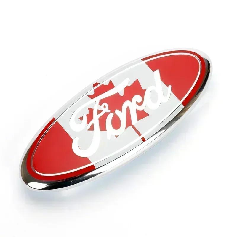 14.5x5.8CM Front Rear Trunk Emblem Badge Sticker For Ford Mondeo Kuga Focus Ranger Transit EcoSport Fiesta Edge Raptor Figo etc