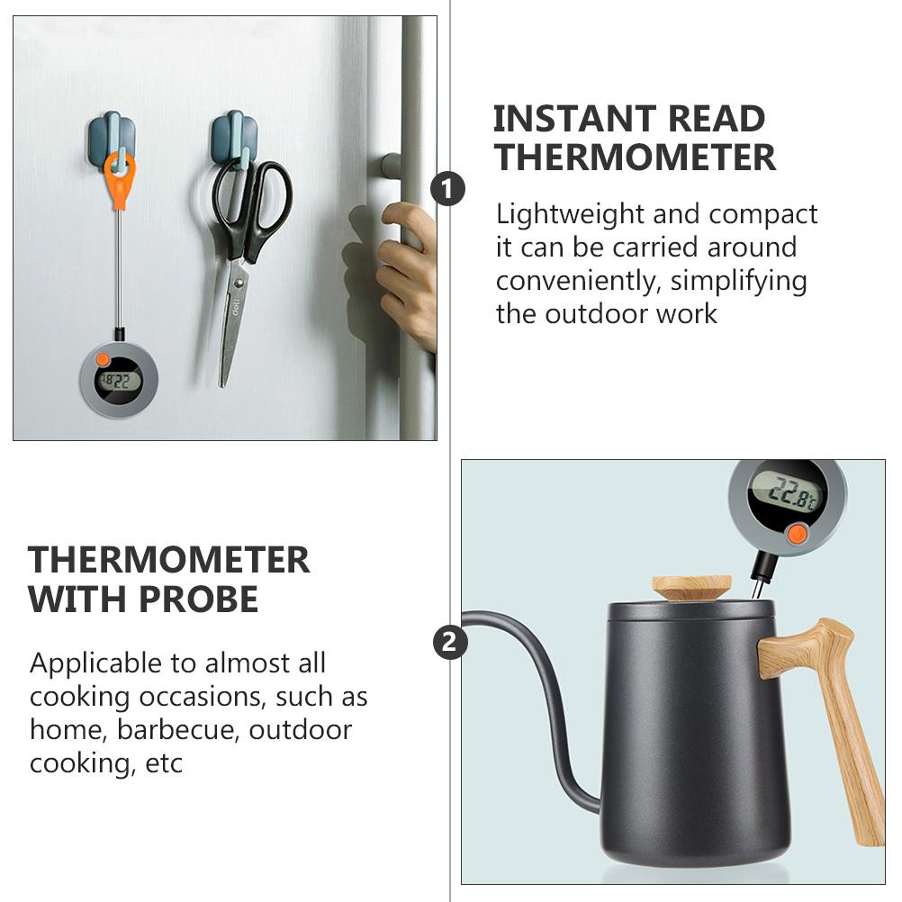 Thermometer Instant Read Probe Type for Kitchen Meat BBQ Milk Oil Temperature Monitoring Cooking Gadgets