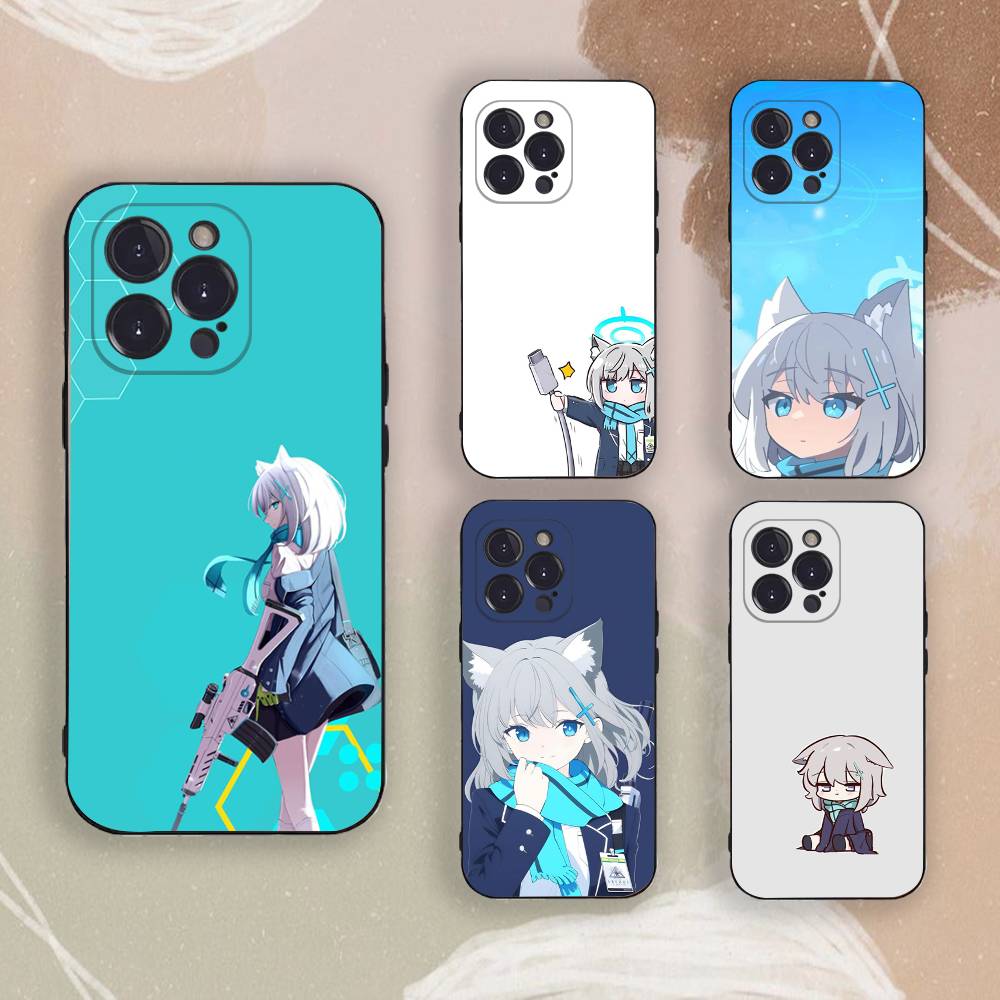 Blue A-Archive S-Shiroko Phone Case For iPhone 17,16,15,14,13,12,11,Pro,X,Xs,MAX,Plus TPU Soft To Skin-friendly Cover
