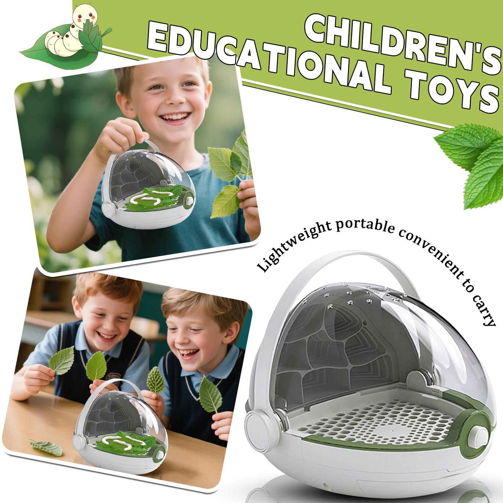 

Портативный контейнер для транспортировки шелкопрядов Детские уличные игрушки Коробка для кормления рептилий Прозрачная клетка-среда обитания для животных для домашних лягушек, скорпионов One Size