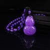 Retro Imitation Amber Necklace For Men And Women Purple Beaded Long Pendant Sweater Chain Mother'S Day Gift