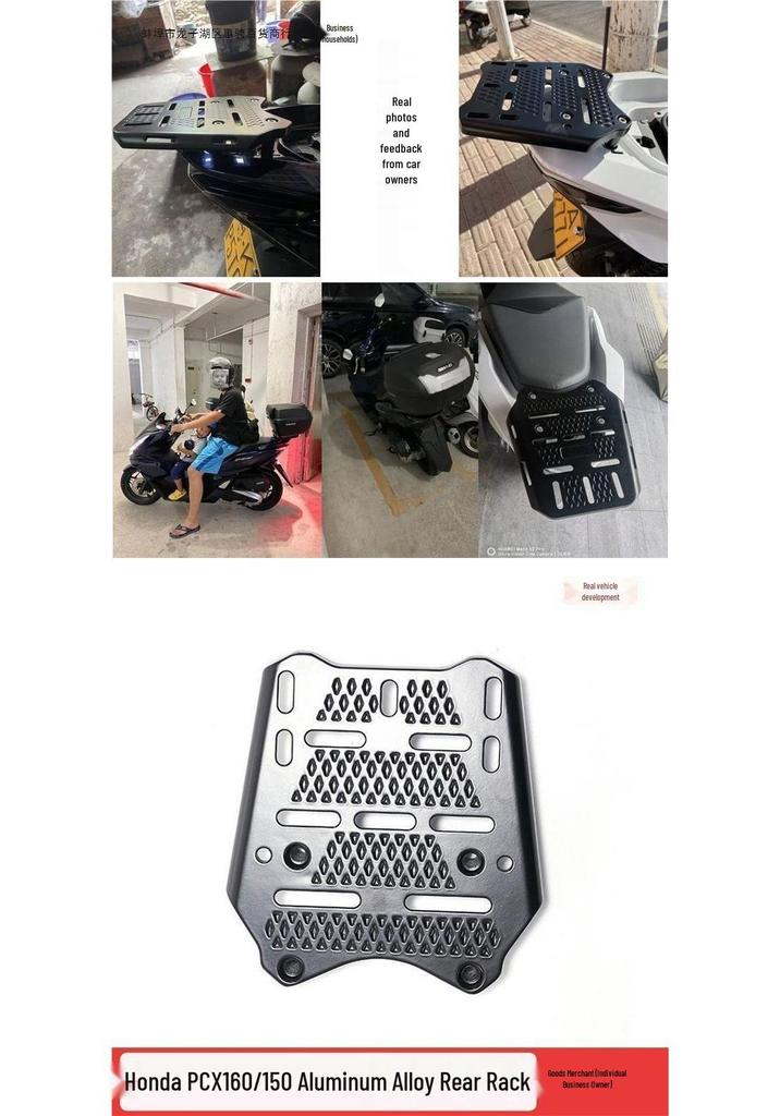 Honda 160 Rear Rack: Modified Aluminum Tail Box & Luggage Rack with Thickened Bracket
