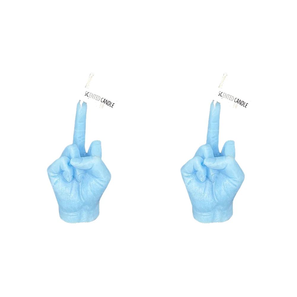 Middle Finger Scented Candle Creative Candle Fragrance Candle Middle Finger Shaped Model Scented Candle for Bedroom Living Room