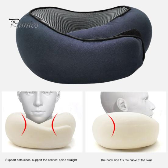 Cestovní polštářek na krk z paměťové pěny 360stupňová podpěra Polštář do letadla ve tvaru U s nastavitelným upevňovacím páskem Polštář na nap