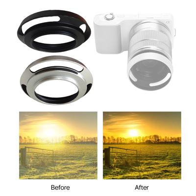 Paraluce ultra sottile Paraluce per obiettivo scavato con angoli scuri Copriobiettivo DSLR 37/40,5/43/46/49/52/55/58/67 mm