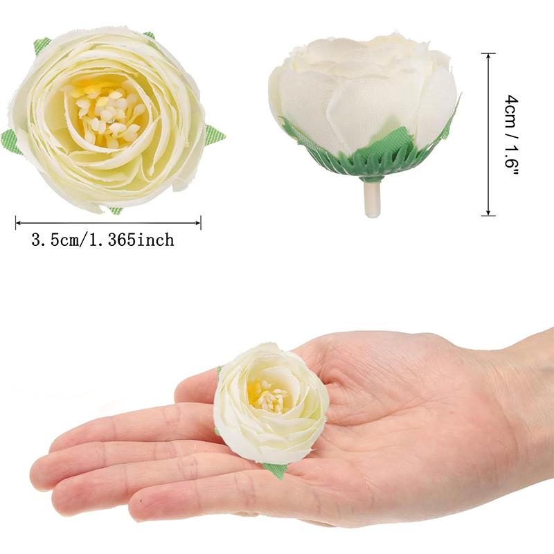 5/10/20Pcs 3.5cm Silk Tea Roses Bud Artificial Flowers Head for Scrapbook Wedding Decoration Home Room Supplies Accessories