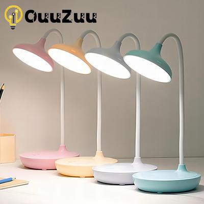 3-farbige LED-Schreibtischlampe, USB-betriebene Tischleuchte, Touch-Dimmung, tragbare Lampe, stufenlos dimmbar, Augenschutz, Schlafzimmer-Nachttischlampe