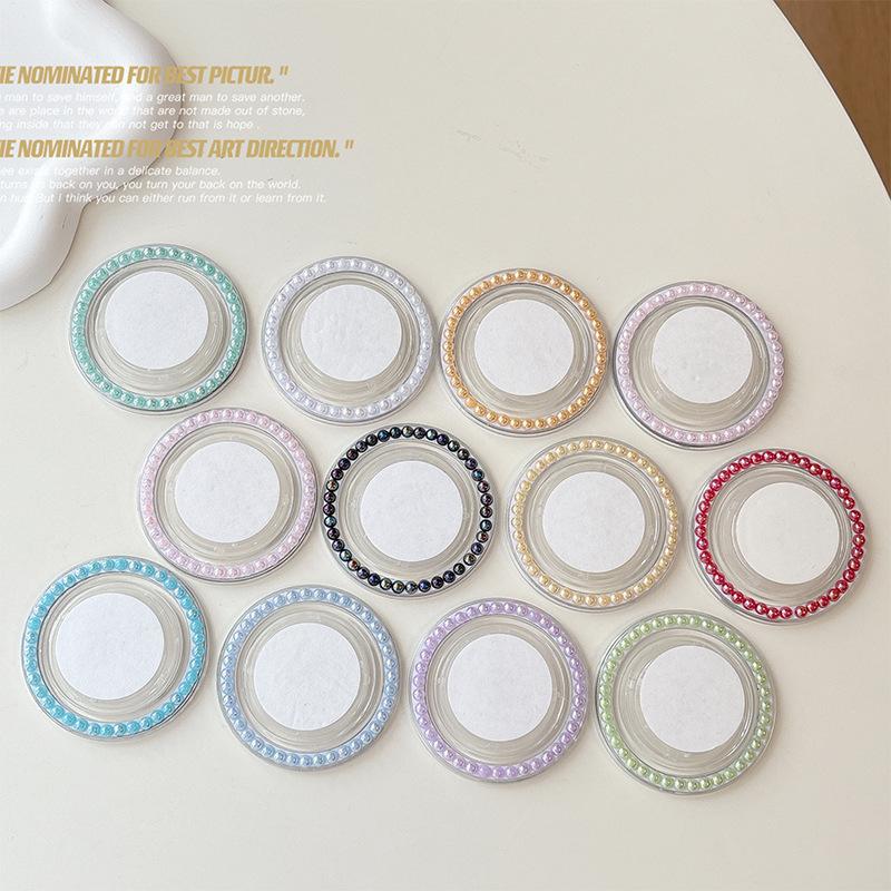 Dopamine Color Pearl Mobile Phone Airbag Bracket Magnetic Suction Diy Base Material Adhesive-Backed Paste Simple