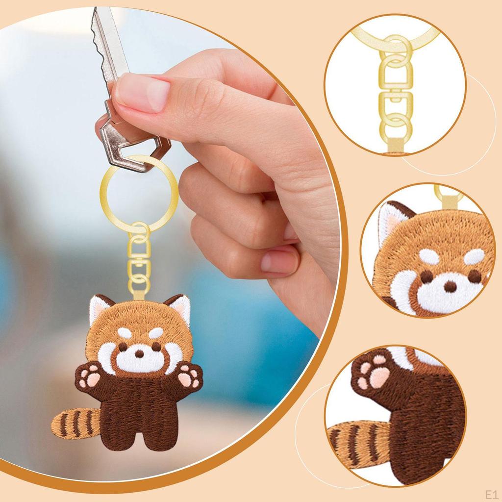 Decorative Red Panda Keychain for Car, Thanksgiving, Birthday, Holiday