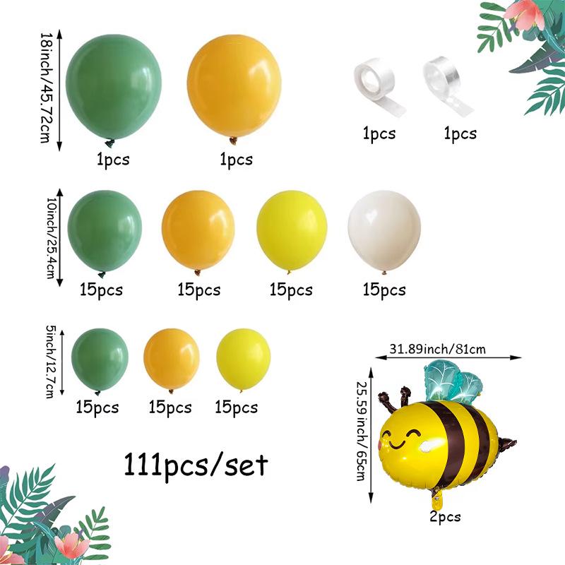 Daisy & Bee Themed Birthday Balloons and Photo Props Set for Kids