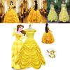 Stunning Off Shoulder Beauty And The Beast Princess Belle Ball Gown Cosplay Dress