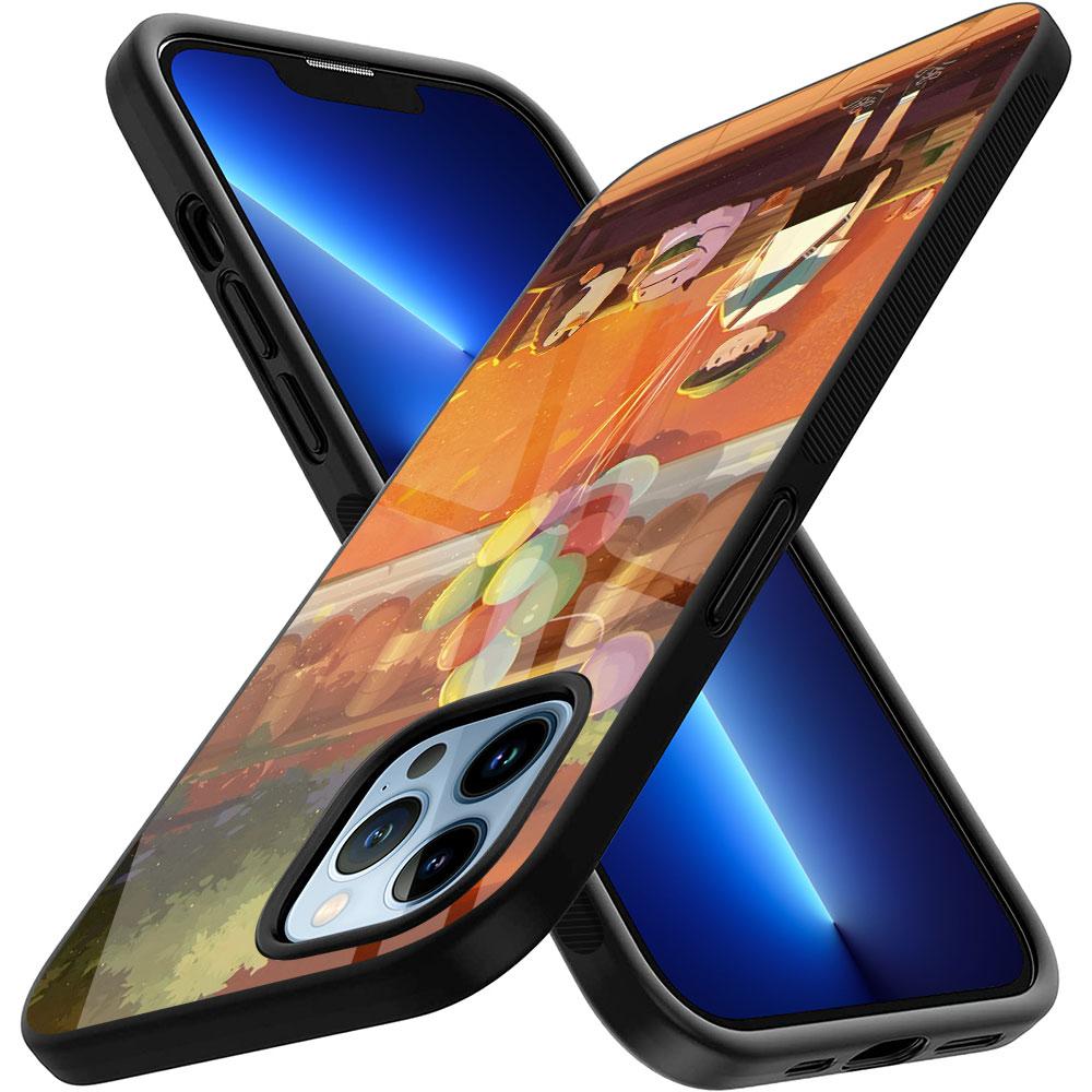 Cartoon Girl And Boy Case For Iphone 14 13 12 11 Pro Max Mini Xs Xr X 7 8 6s Plus Se 2022 Tempered Glass Cover Protection Shell