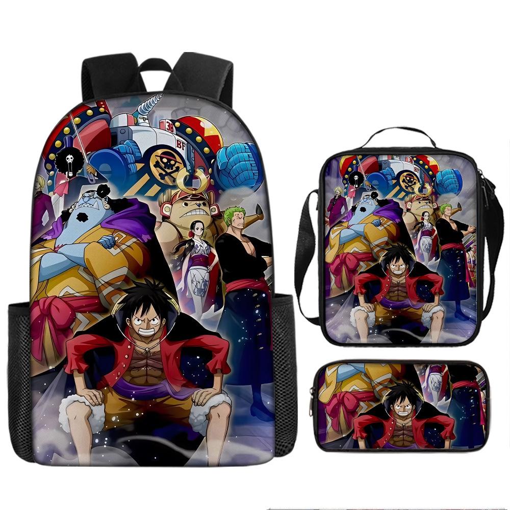 ONE PIECE Schoolbag Luffy Large-capacity Junior High School Students, Primary School Students, Grades 3 To 6, Junior High School Boys Backpack Set