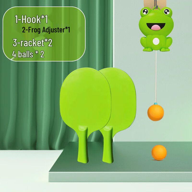 

Подвесной пинг-понг тренажер для детей (для помещений) Includes 2 Rackets, 2 Balls & Hook