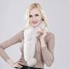 Natural Knitted Rabbit Fur Muffler Winter Women Warm Real Rabbit Fur Scarf Russia Lady Fashion Genuine Rabbit Fur Scarves