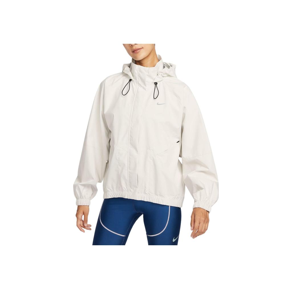 Nike Storm-Fit Swift Reflective Logo Windproof Running Loose Hooded Jacket Women Jacket Smoke-Grey FB7493-110