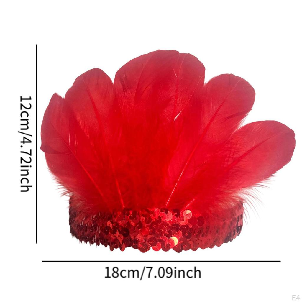 Feather Headband Decoration Headwear for Costume Party Halloween Dance