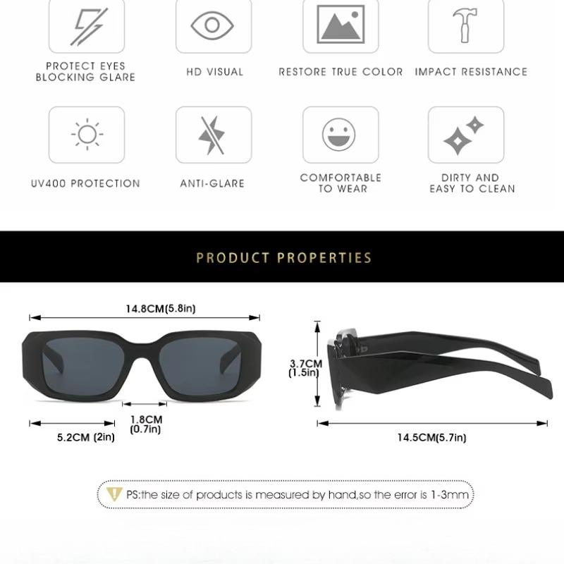 1pc 2026 Trendy Square Frame Women Sunglasses European Style Outdoor Cycling Fashion Accessory Glasses Women