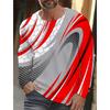 Einfaches Herren Sport Quick-Drying Langarm-T-Shirt 3D-Druck Hohe Auflösung Neues Sport Herren Herbst Lässige Rundhals-Oberteile