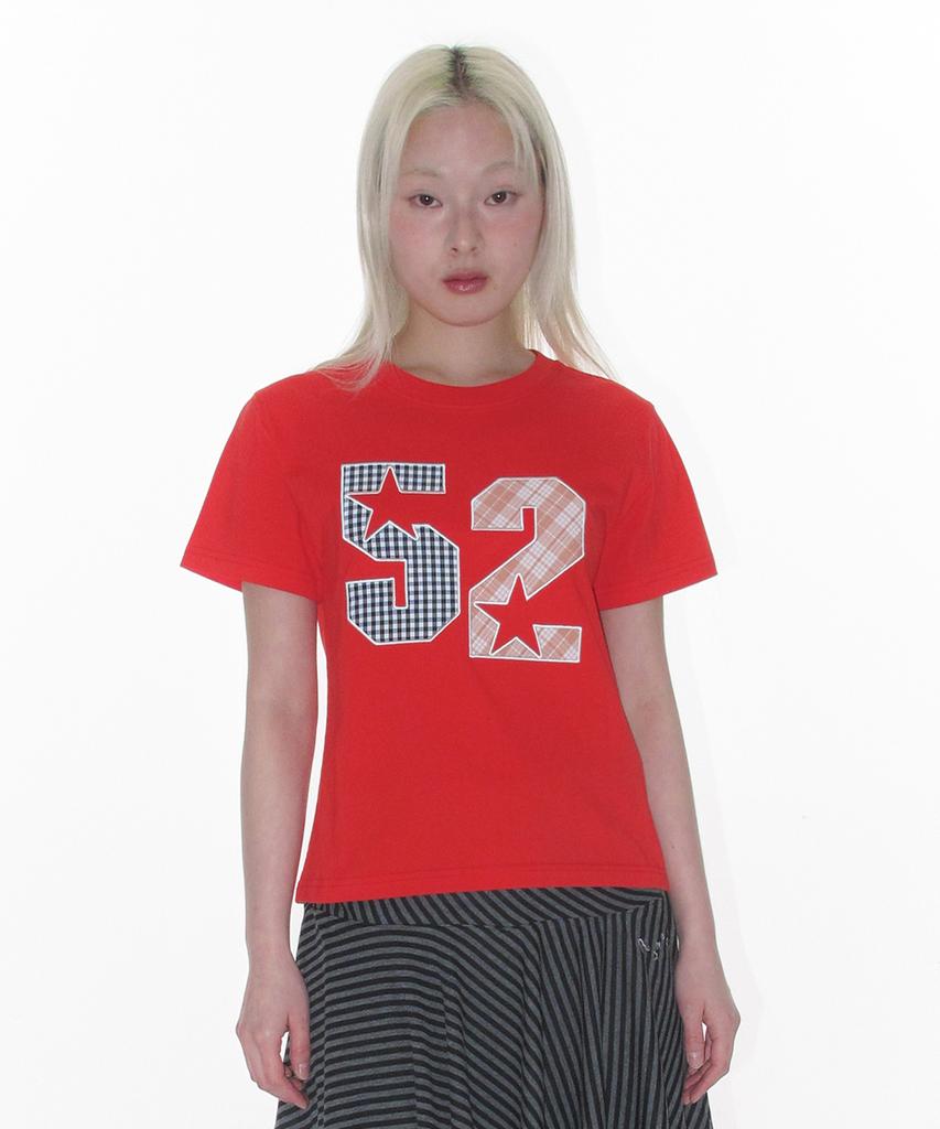 AMES-WORLDWIDE 52 Applique Tee Red