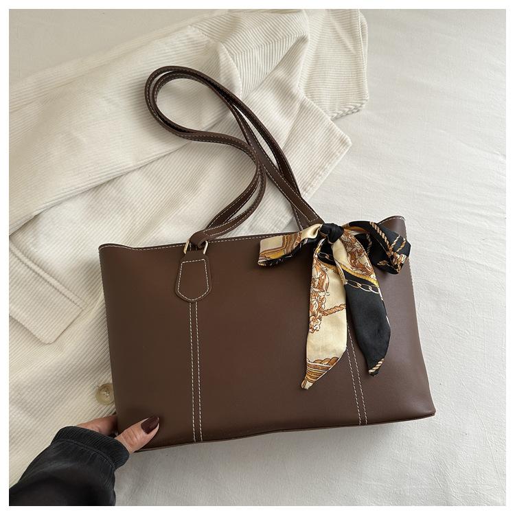Spring Large Bag For Women, Simple Large-capacity Soft Leather Tote Bag, Casual And Versatile Shoulder Bag